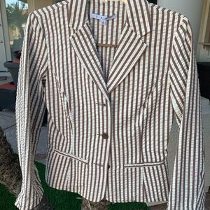 CABI seer sucker pinstripe suit